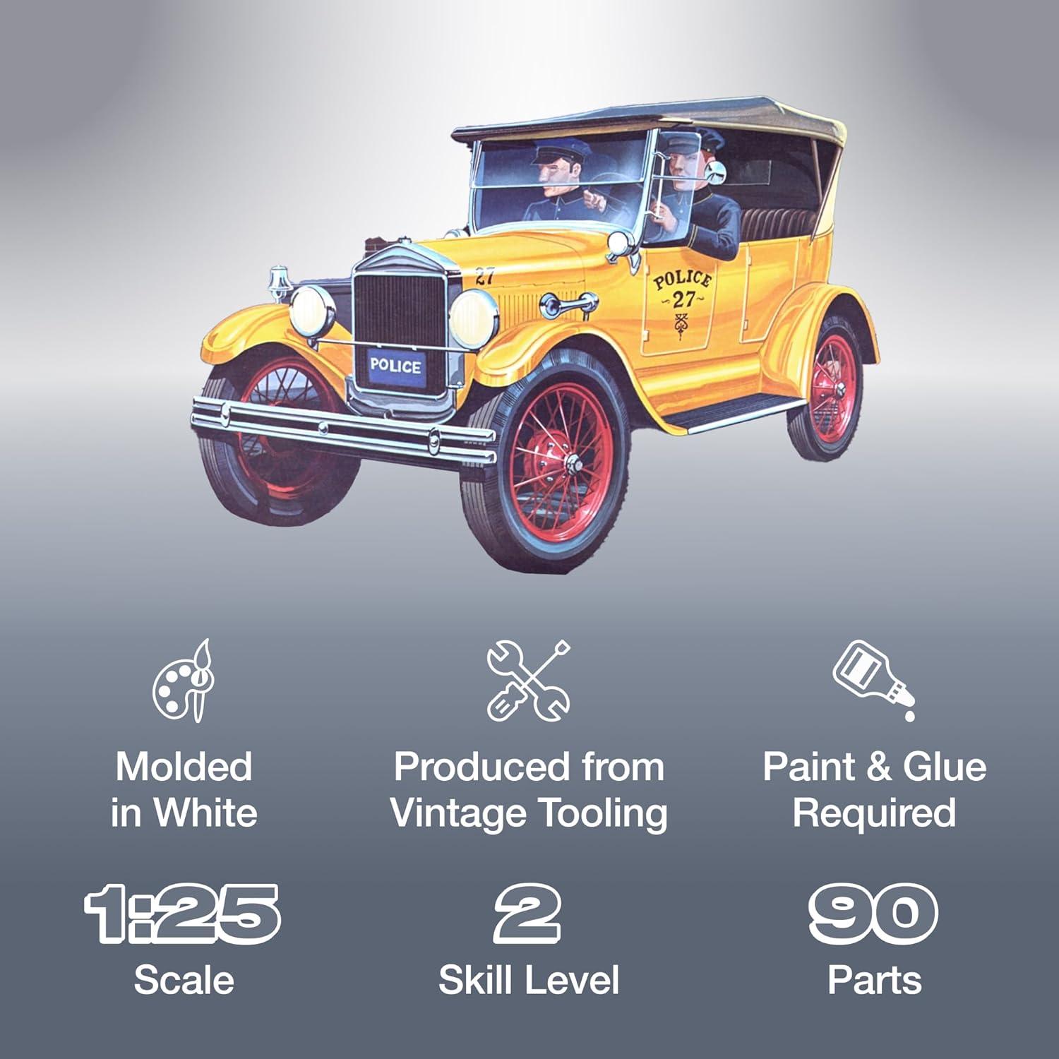 image:imageAMT Ford Louisville Short Hauler Morton Salt 125 Scale Model Kit1927 Ford T Vintage Police Car