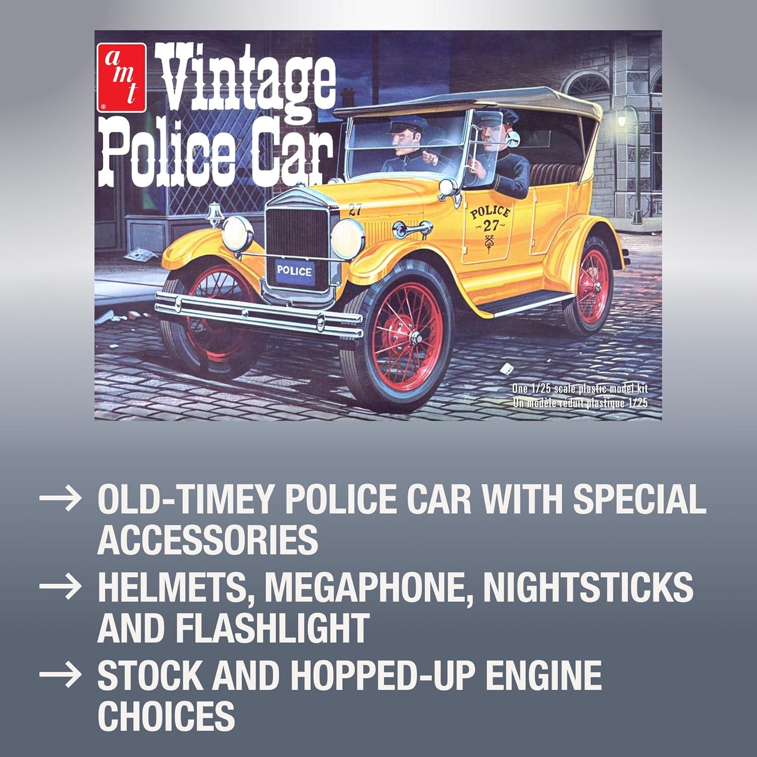 image:imageAMT Ford Louisville Short Hauler Morton Salt 125 Scale Model Kit1927 Ford T Vintage Police Car