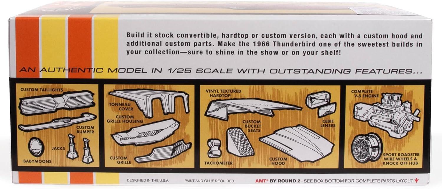 image:imageAMT Ford Louisville Short Hauler Morton Salt 125 Scale Model Kit1966 Ford Thunderbird HardtopConvertible