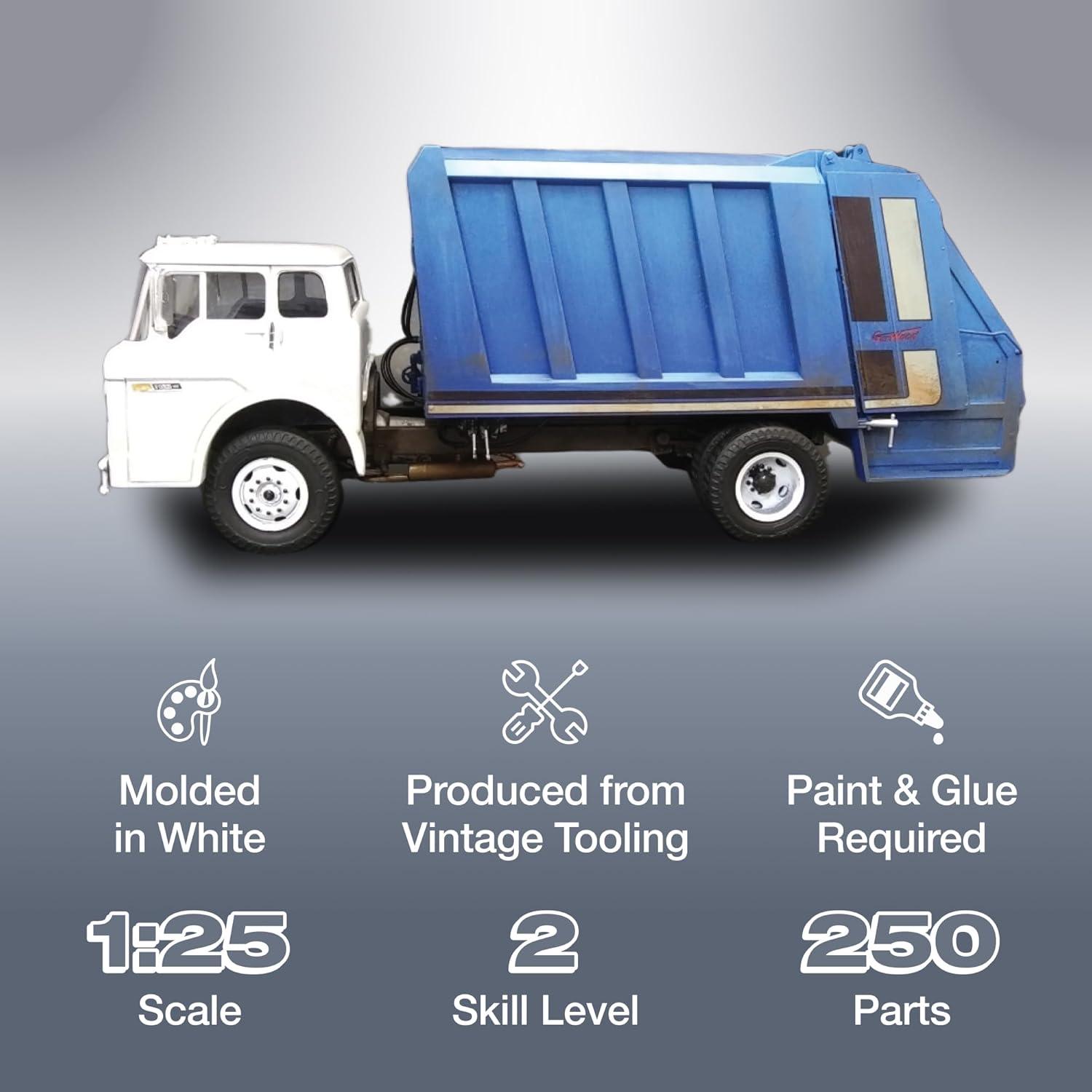image:imageAMT Ford Louisville Short Hauler Morton Salt 125 Scale Model KitFord C600 Gar Wood Load Packer Garbage Truck
