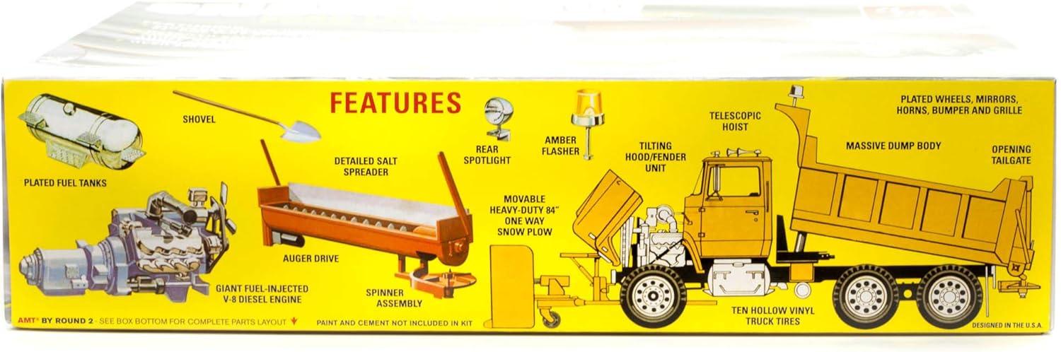 image:imageAMT Ford Louisville Short Hauler Morton Salt 125 Scale Model KitFord LNT8000 Snow Plow