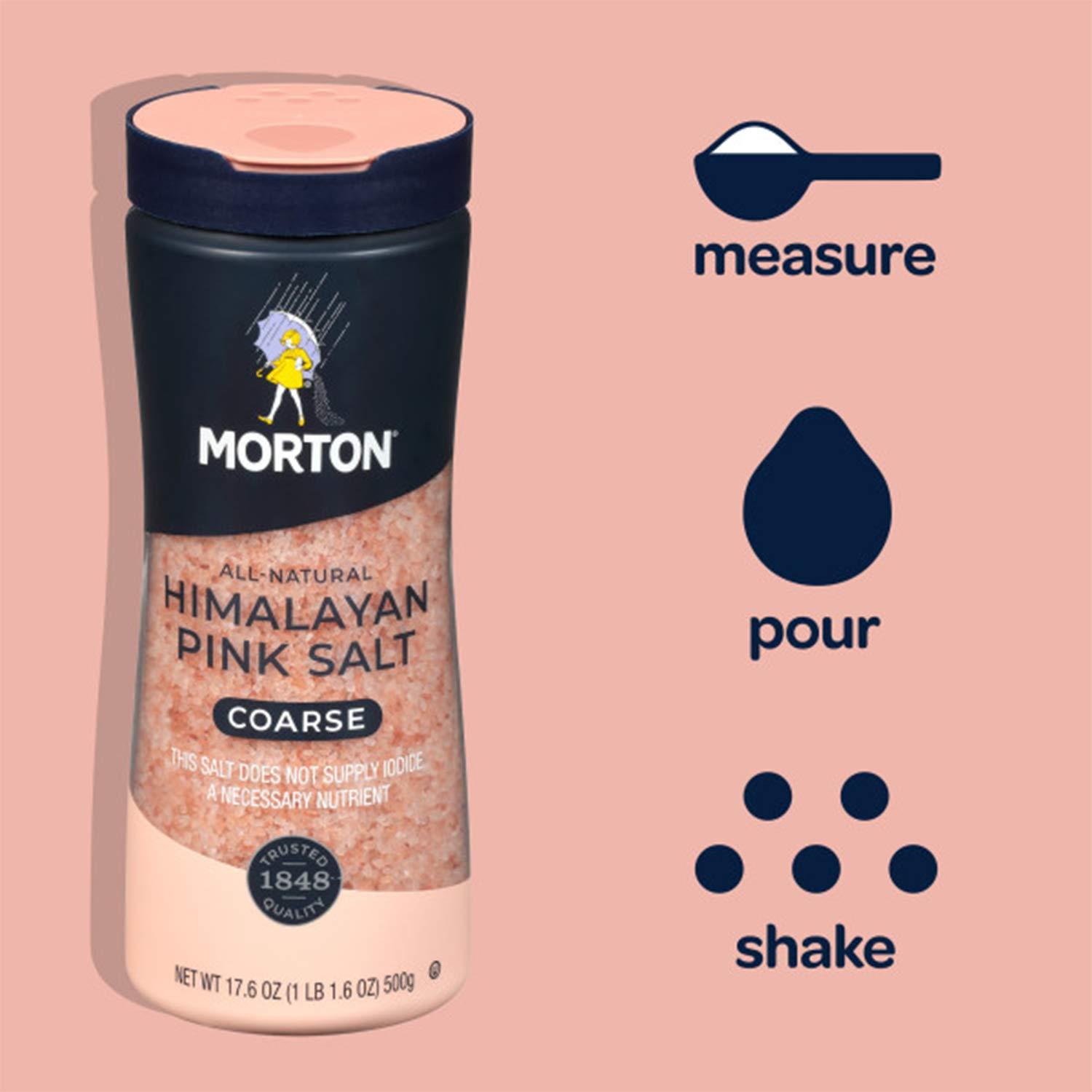 image:imageMorton AllNatural Himalayan Pink Salt Coarse 176 oz 2Pack Perfect for Cooking amp Finishing176 Ounce Pack of 12