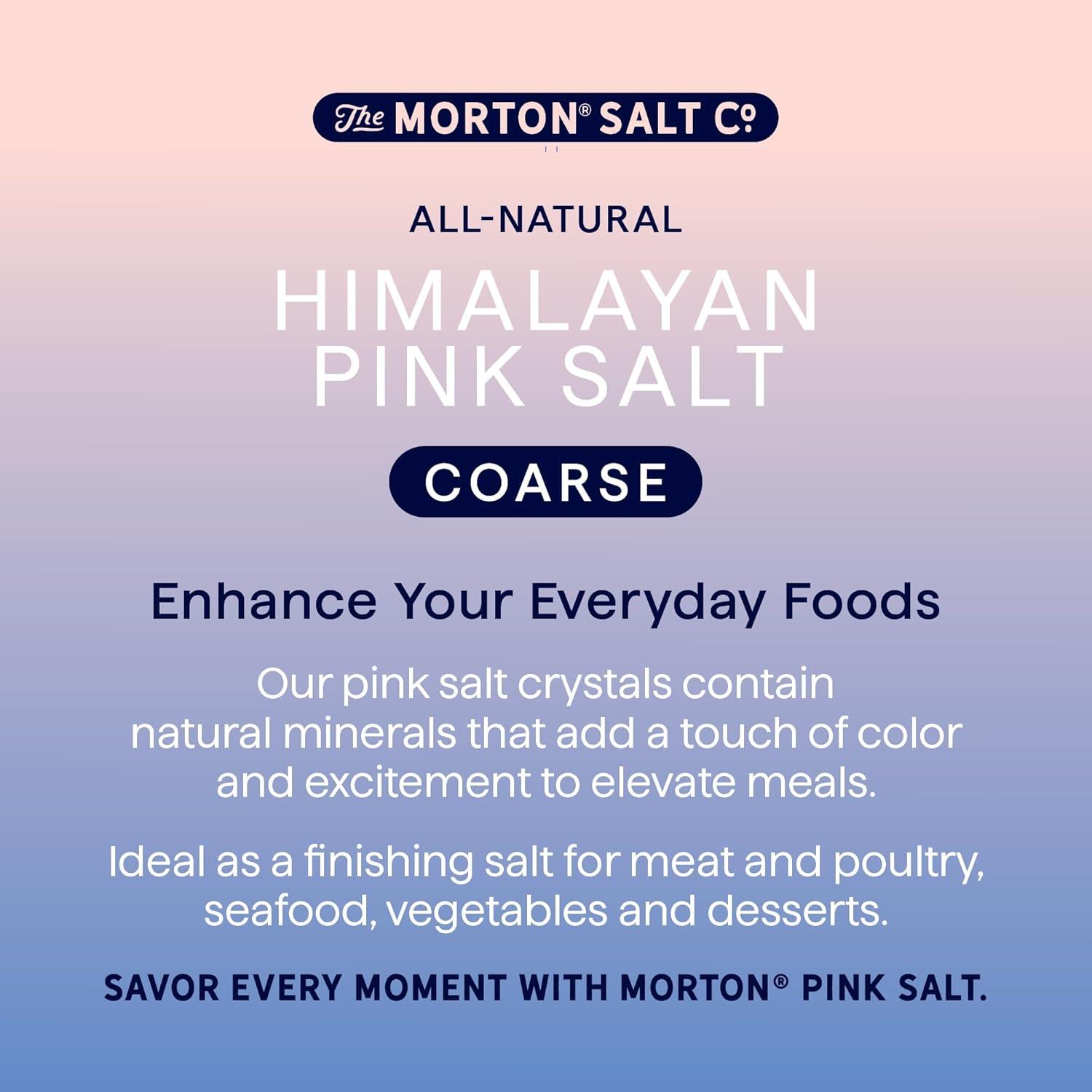 image:imageMorton AllNatural Himalayan Pink Salt Coarse 176 oz 2Pack Perfect for Cooking amp Finishing176 Ounce Pack of 2