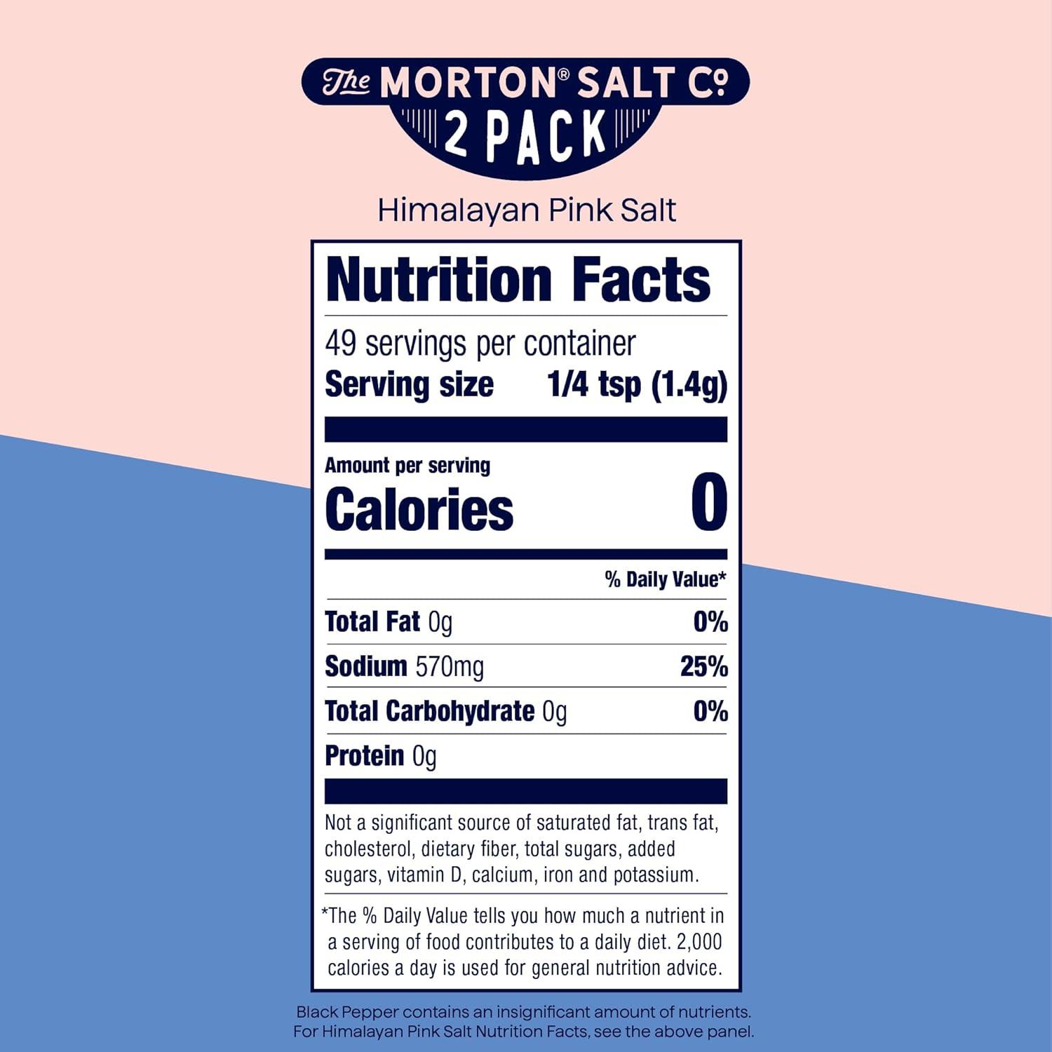 image:imageMorton AllNatural Himalayan Pink Salt Extra Coarse 9 oz Grinder Refill 6Pack for Cooking amp Seasoning37 Ounce Pack of 1