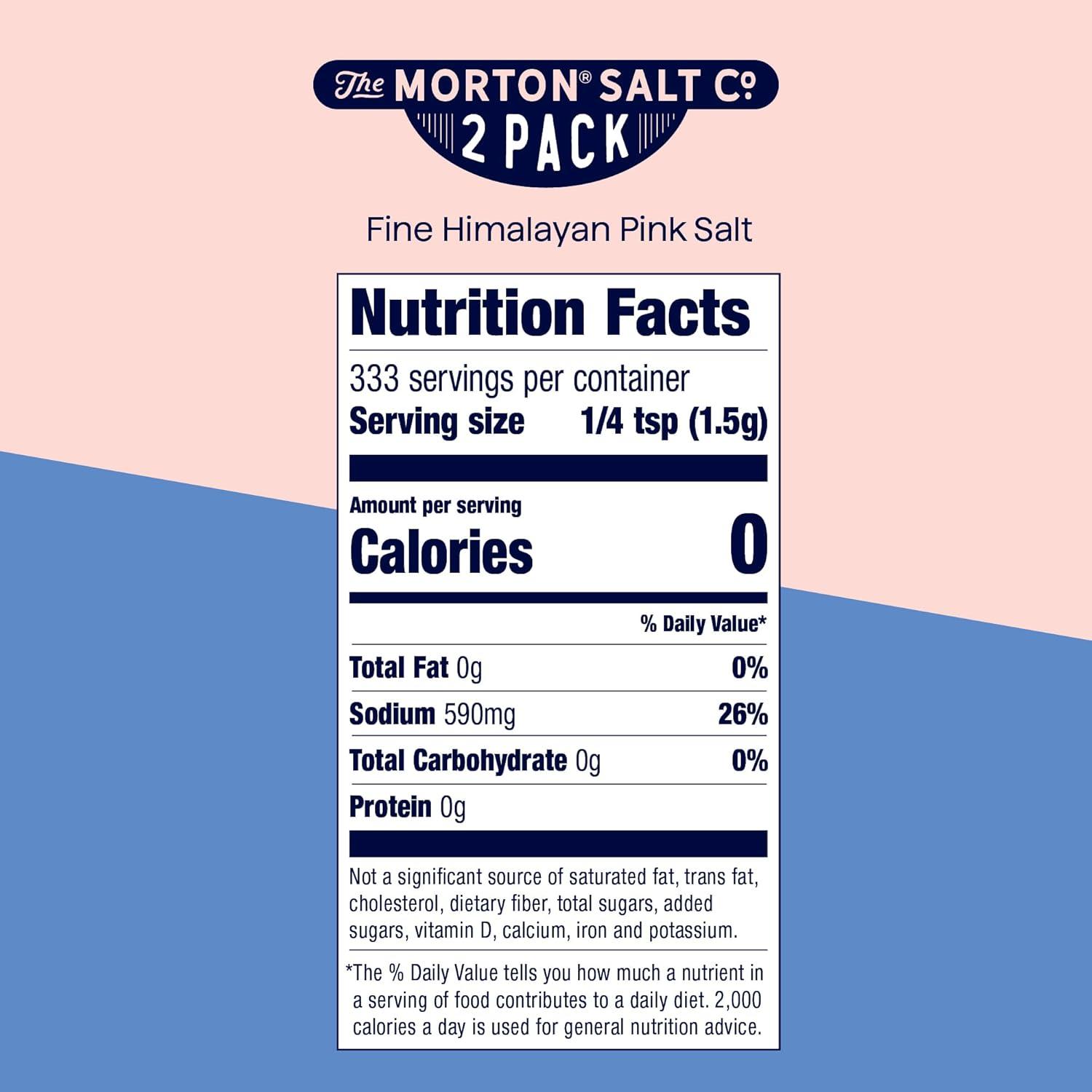 image:imageMorton AllNatural Himalayan Pink Salt Fine 176 oz 2Pack Perfect for Baking Blending amp Cooking176 Ounce Pack of 2