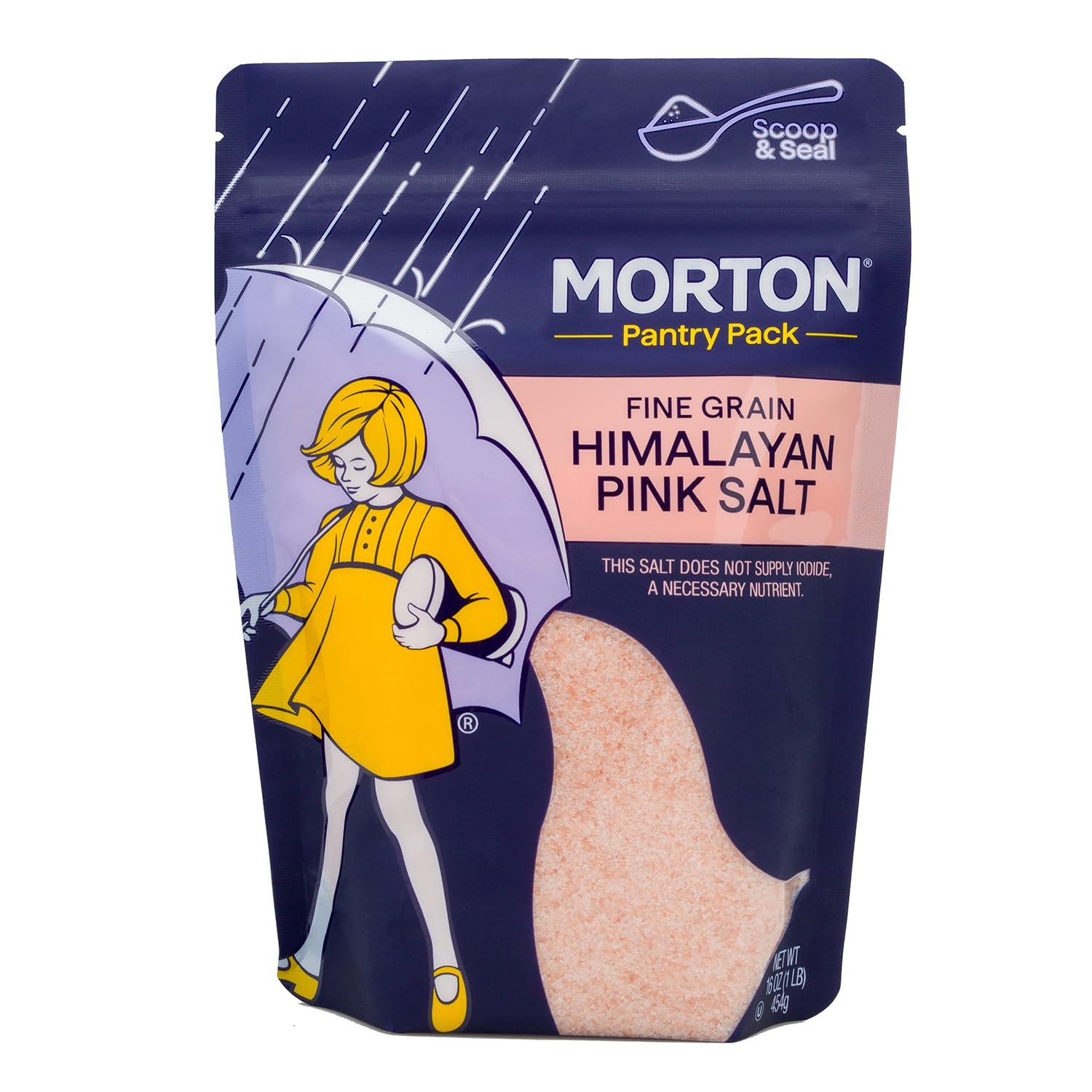 image:imageMorton Himalayan Pink Salt Fine Grain Pink Himalayan Salt 1 lb Pouch16 Ounce Pack of 1
