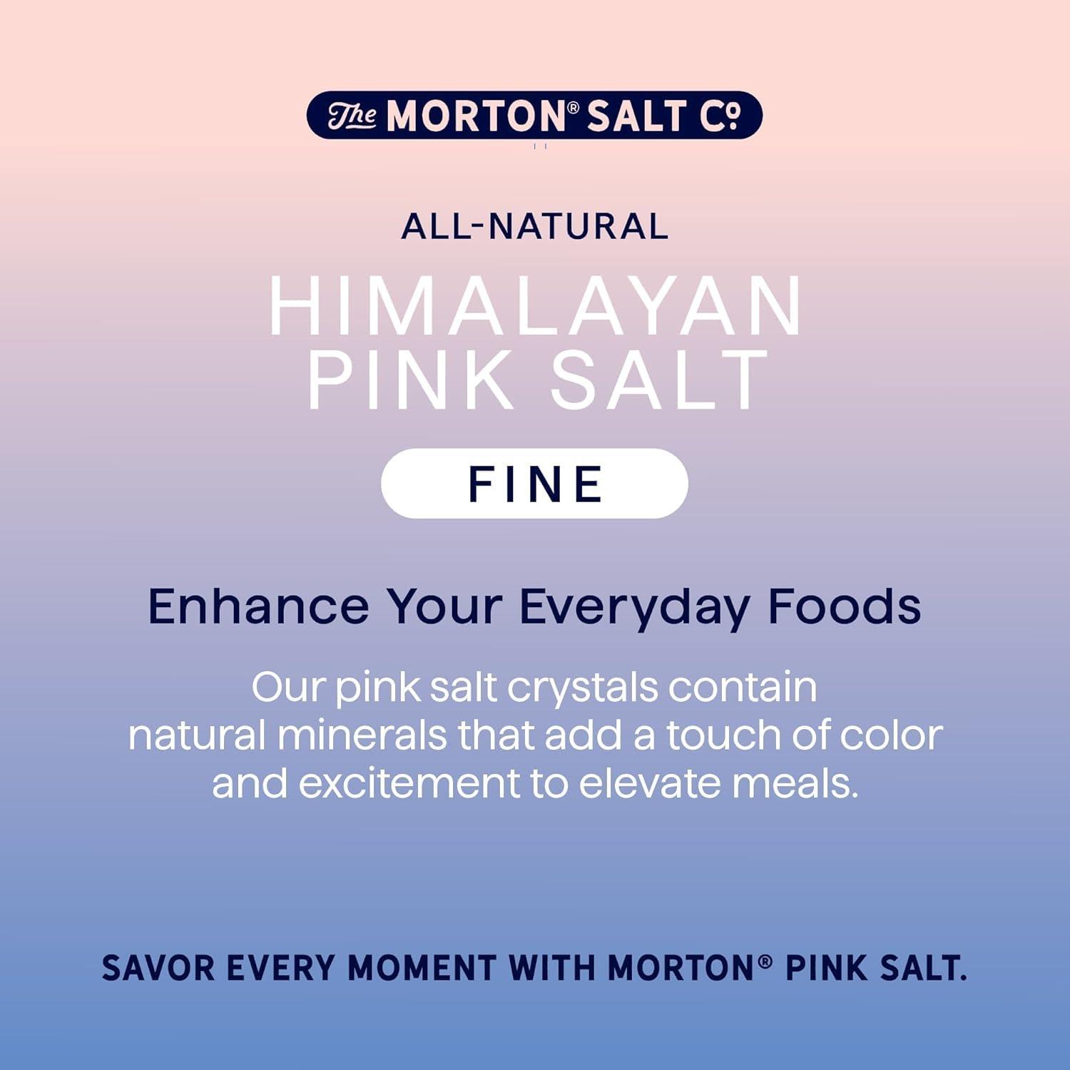 image:imageMorton Himalayan Pink Salt Fine Grain Pink Himalayan Salt 1 lb Pouch16 Ounce Pack of 1