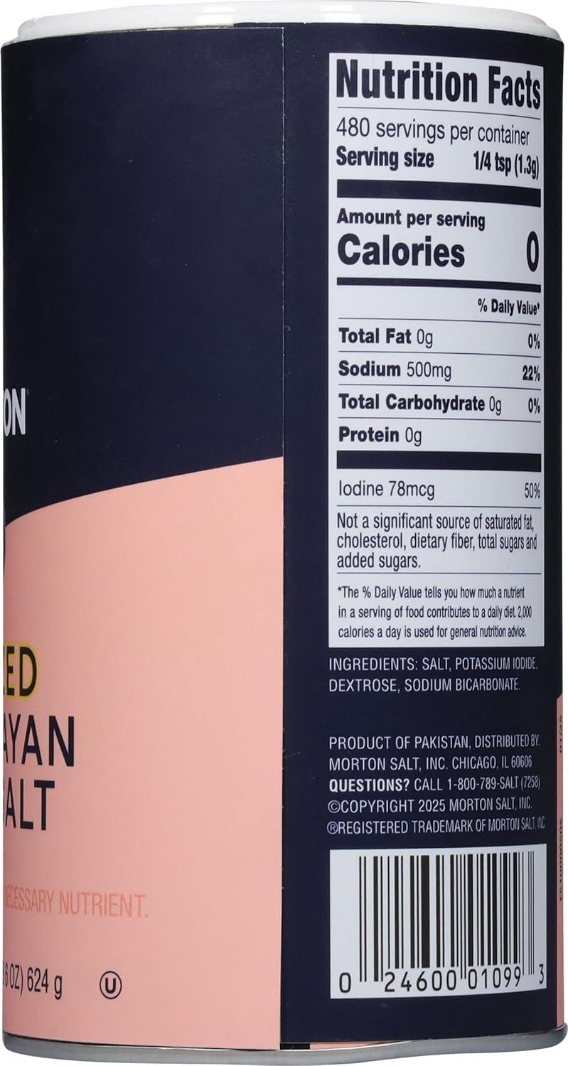 image:imageMorton Iodized Himalayan Pink Salt 22 oz 2 Pack