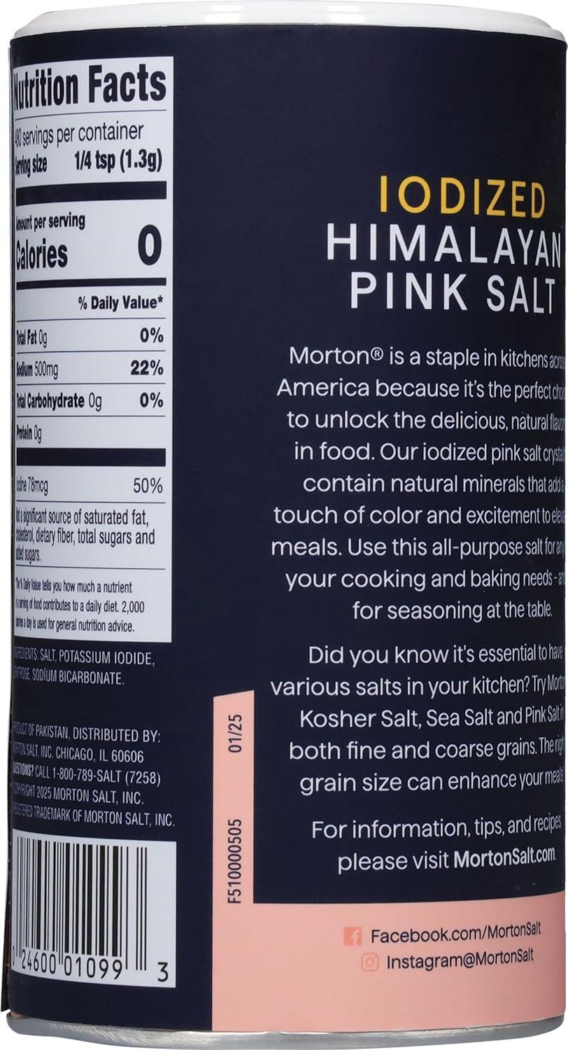 image:imageMorton Iodized Himalayan Pink Salt 22 oz 2 Pack