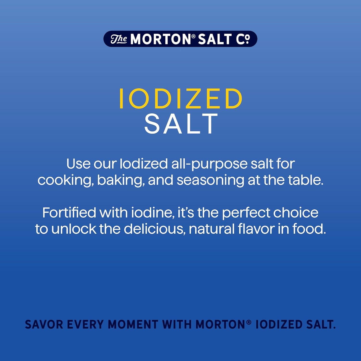 image:imageMorton Iodized Salt AllPurpose 26 oz 2Pack AllPurpose Perfect for Cooking amp Table Use26 Ounce Pack of 2