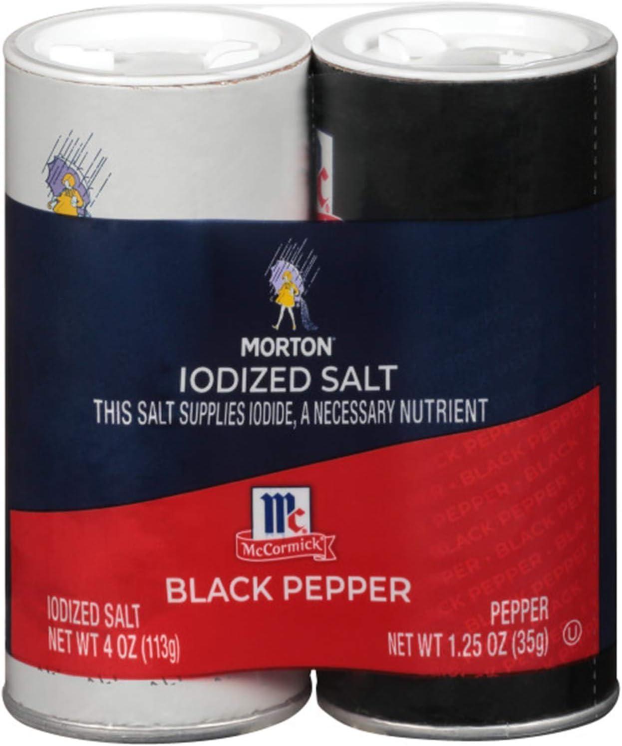 image:imageMorton Iodized Salt and McCormick Pepper Shaker Set 525 Ounce Pack of 12525 Ounce Pack of 2