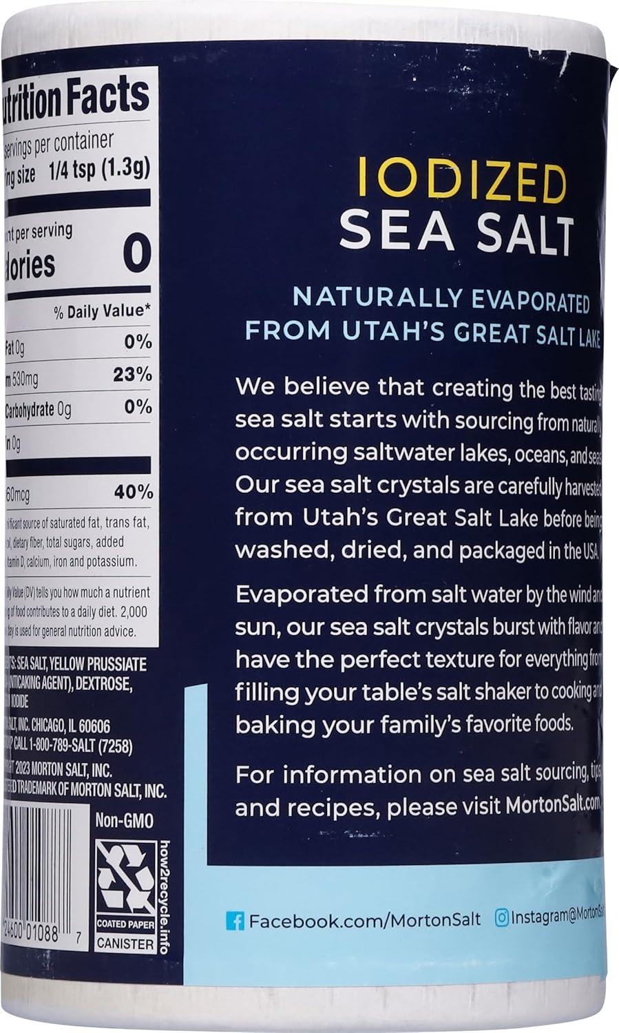 image:imageMorton Iodized Sea Salt Round 26oz 2 Pack