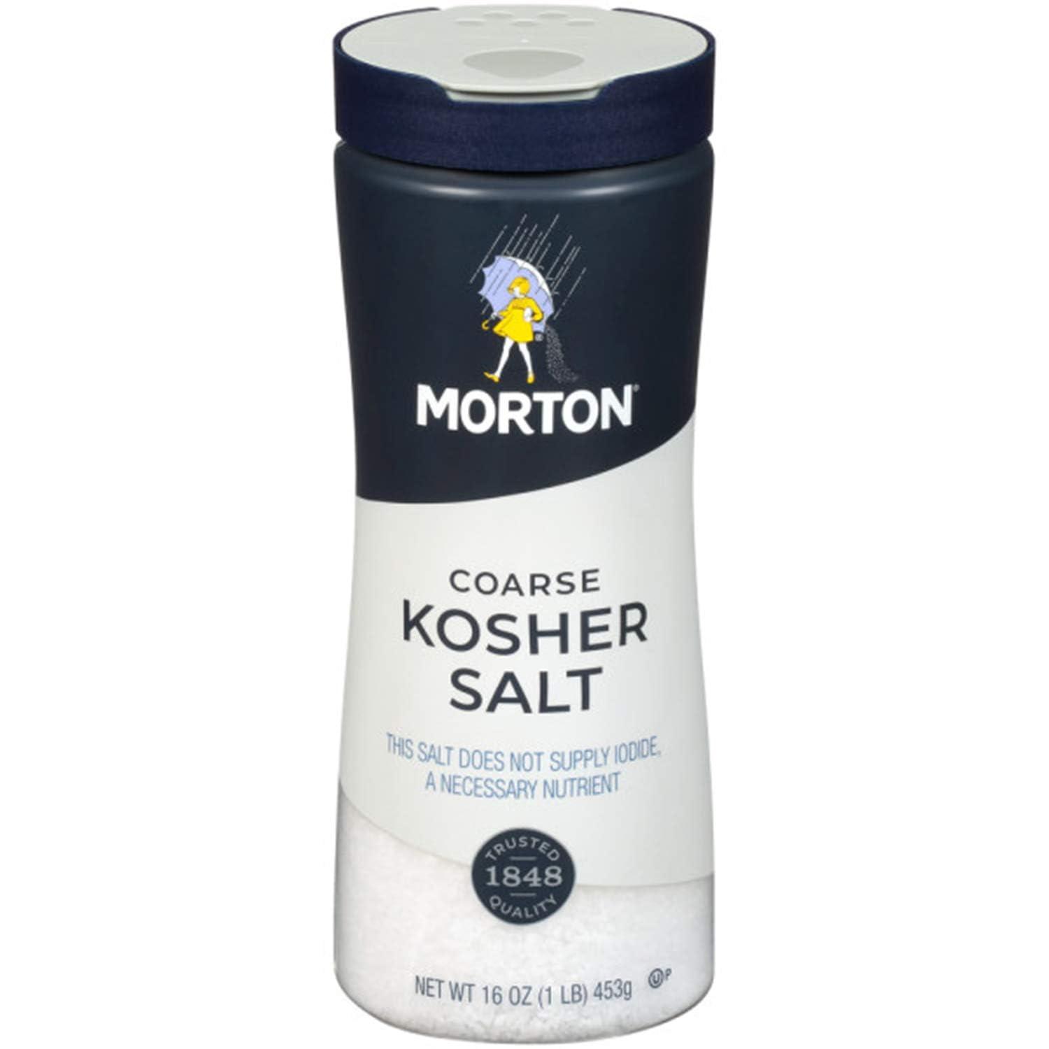 image:imageMorton Kosher Salt Coarse 16 oz 6PackIdeal for Cooking amp Baking16 Ounce Pack of 12