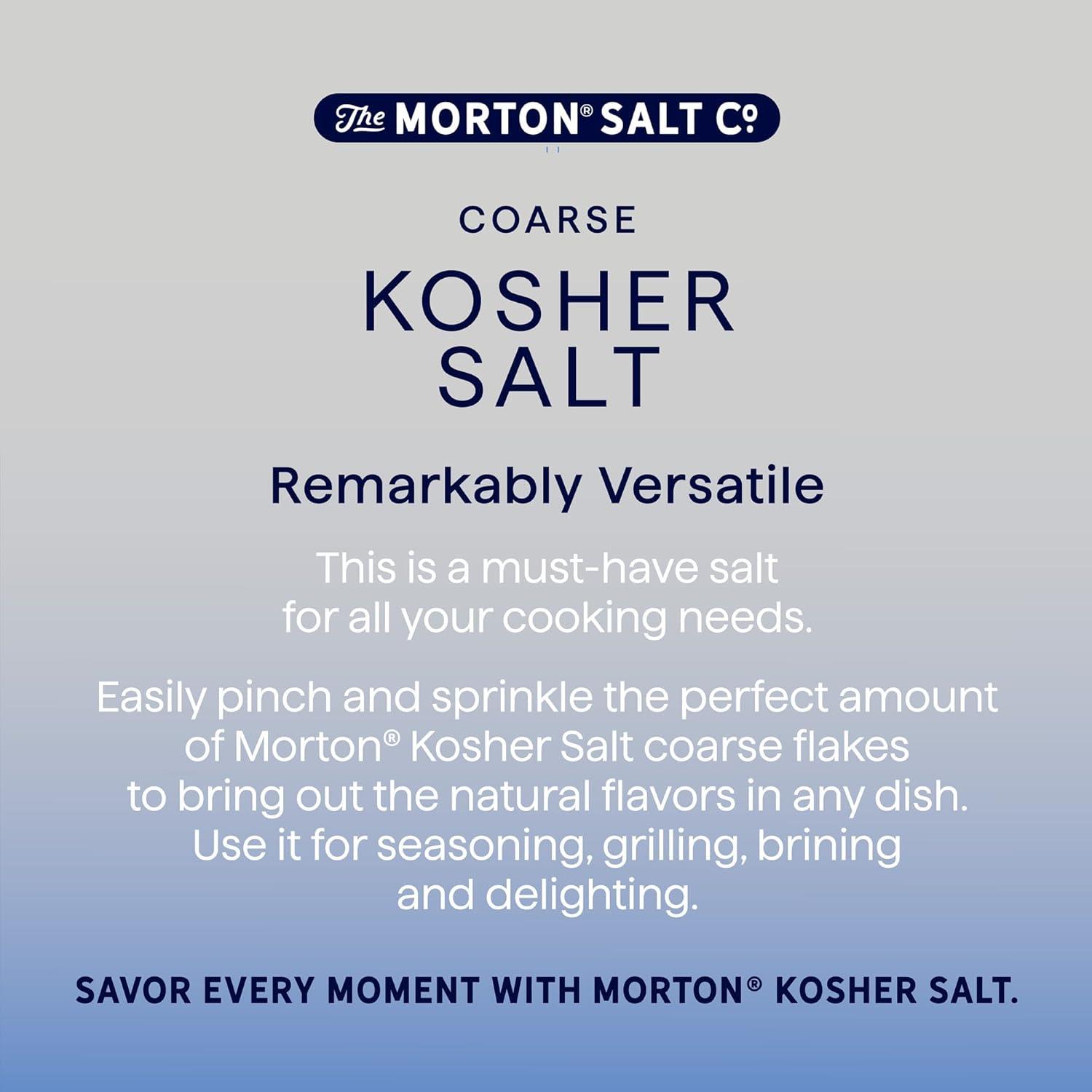 image:imageMorton Kosher Salt Coarse 48 oz 3 lb 2PackIdeal for Cooking amp Baking48 Ounce Pack of 1