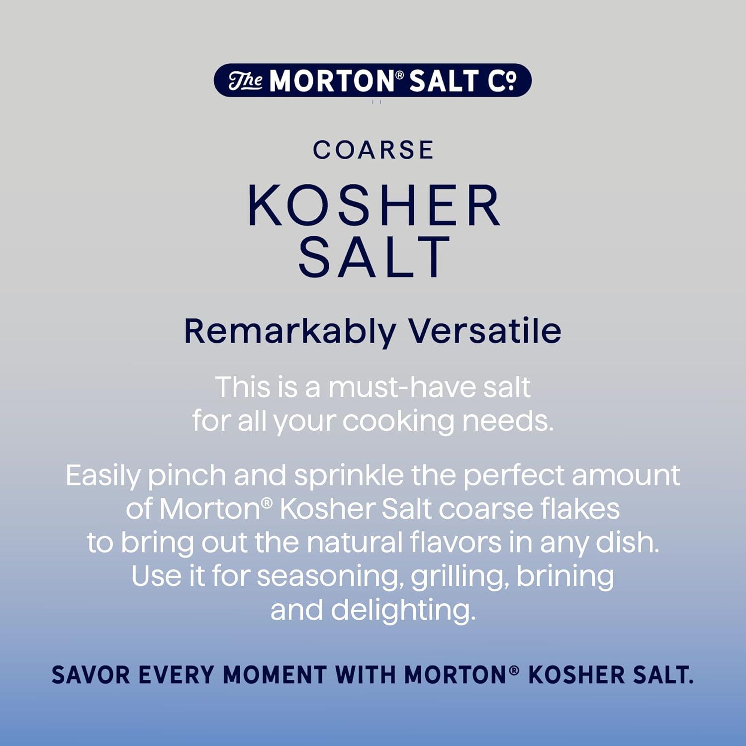 image:imageMorton Kosher Salt Coarse 48 oz 3 lb 2PackIdeal for Cooking amp Baking48 Ounce Pack of 10