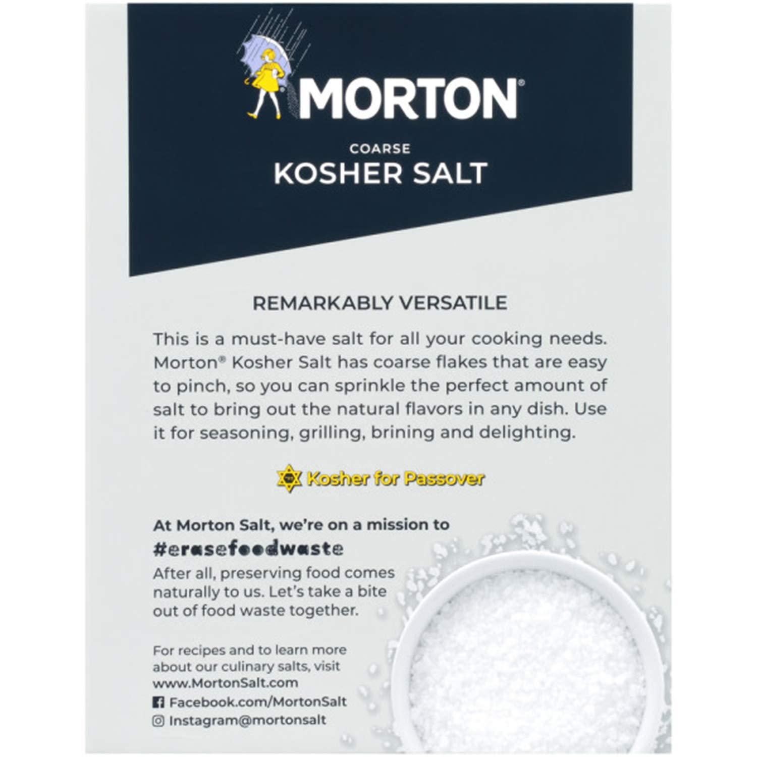 image:imageMorton Kosher Salt Coarse 48 oz 3 lb 2PackIdeal for Cooking amp Baking48 Ounce Pack of 4