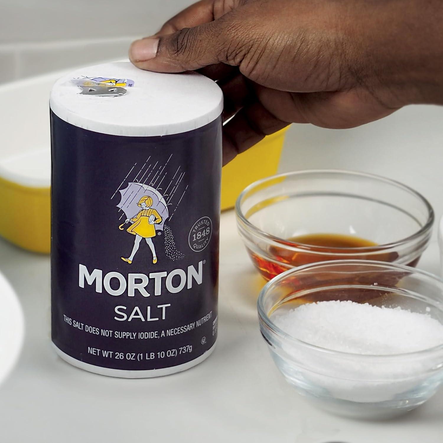 image:imageMorton Plain Salt 26 oz 2Pack AllPurpose NonIodized Salt Perfect for Cooking amp Table Use26 Ounce Pack of 2