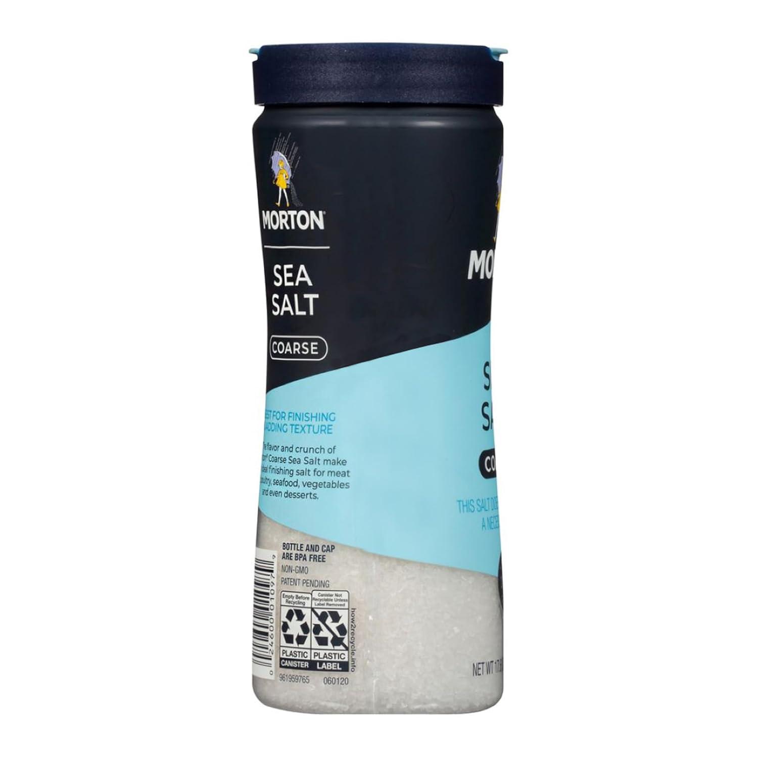 image:imageMorton Sea Salt Coarse 176 oz 2Pack AllNatural Perfect for Cooking amp Finishing176 Ounce Pack of 2