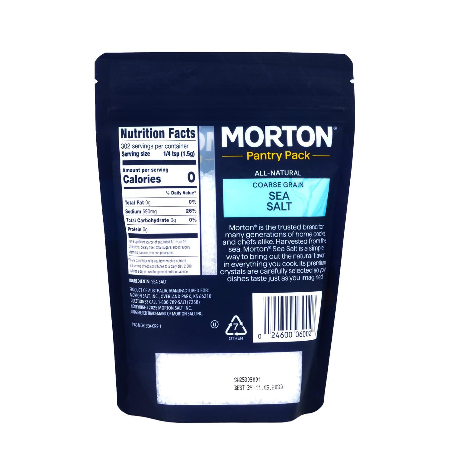 image:imageMorton Sea Salt Fine Grain Fine Sea Salt 1 lb Pouch16 Ounce Pack of 1