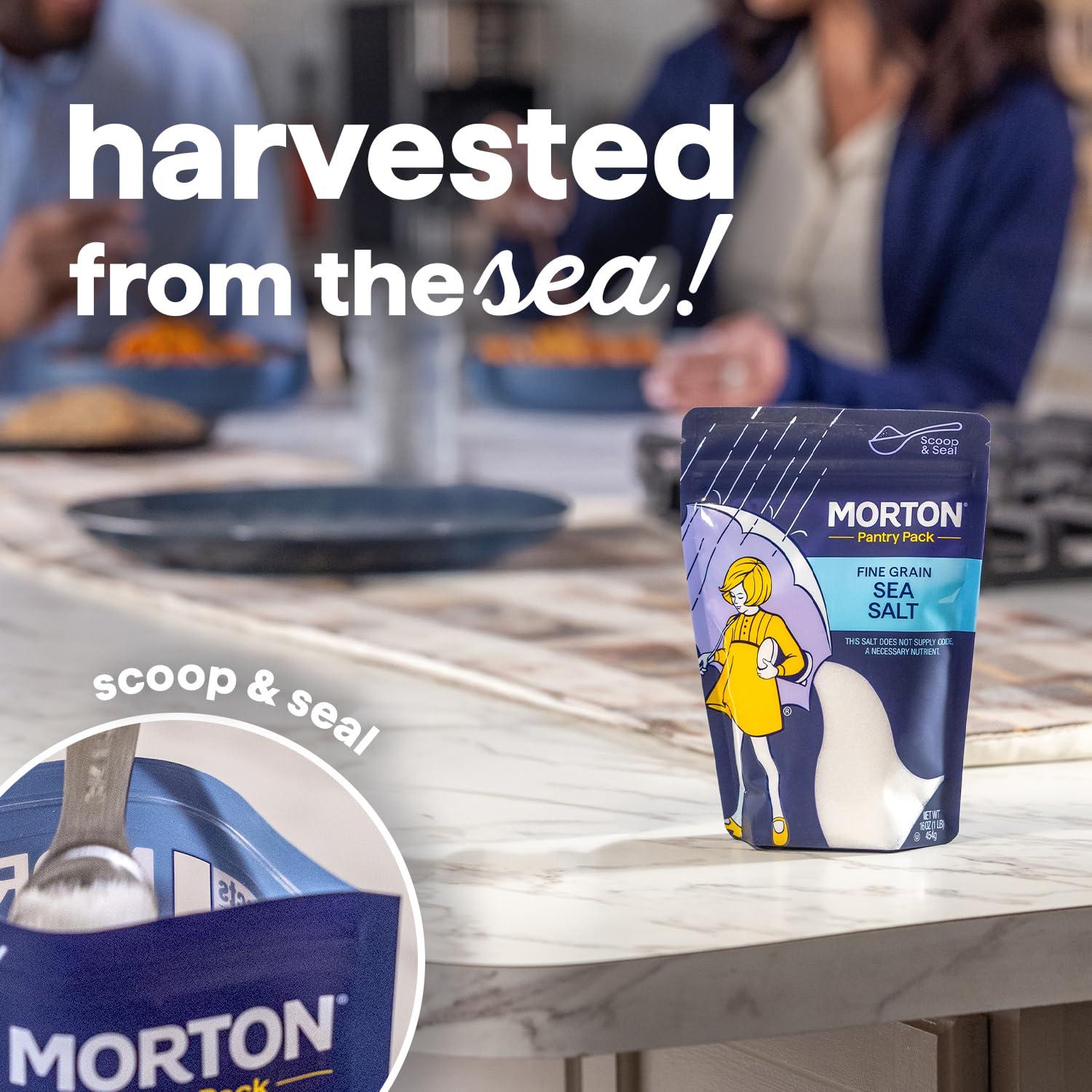 image:imageMorton Sea Salt Fine Grain Fine Sea Salt 1 lb Pouch16 Ounce Pack of 1
