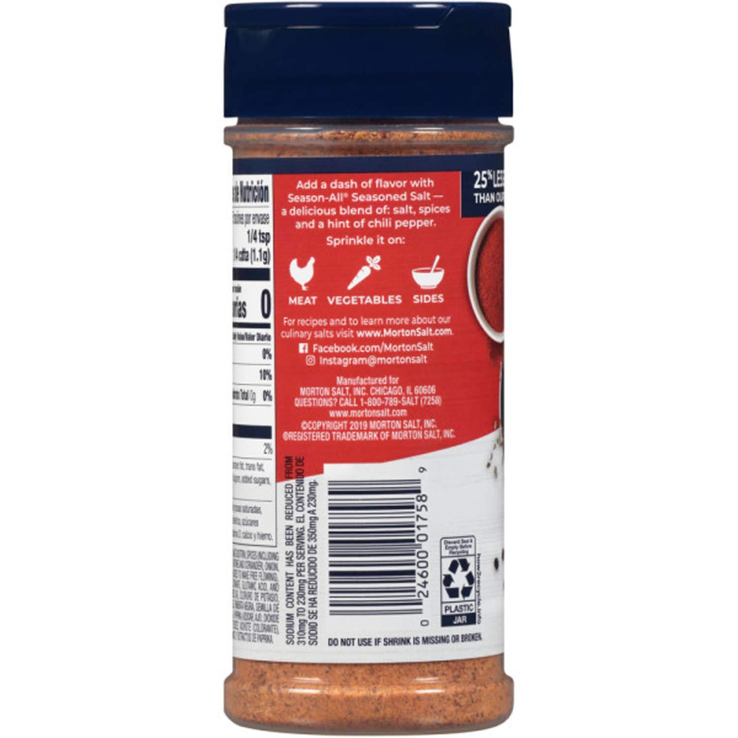 image:imageMorton SeasonAll Seasoned Salt Seasoning Salt with Less Sodium 8 Ounce Pack of 12
