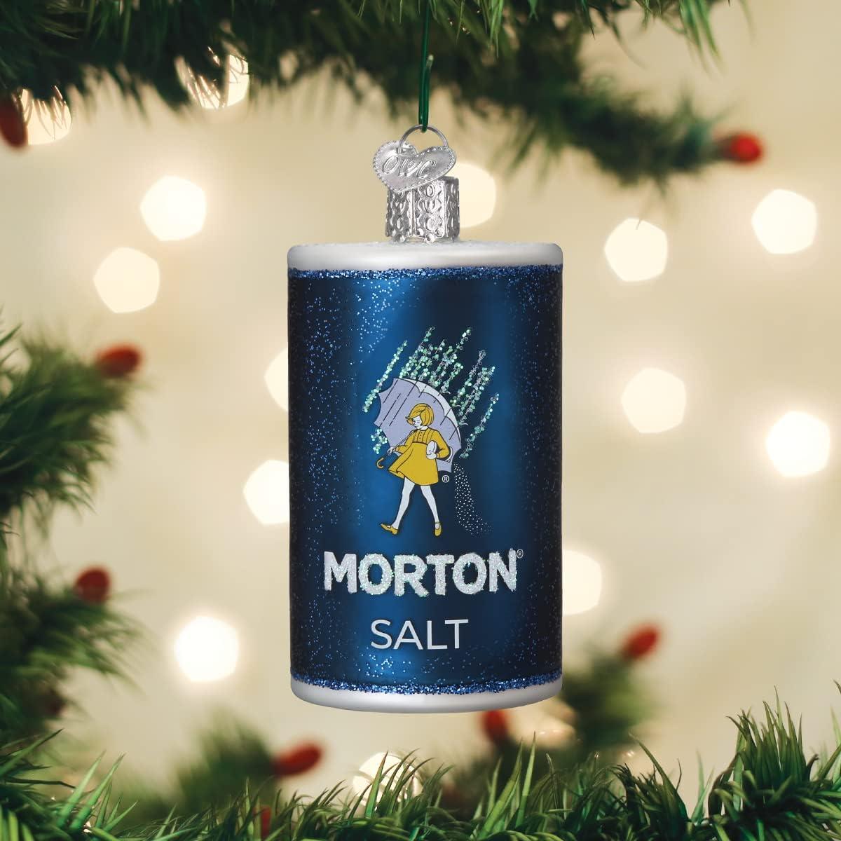 image:imageOld World Christmas Morton Salt Can Glass Blown Ornament for Christmas Tree Handcrafted Holiday Decoration Food CollectionMorton Salt