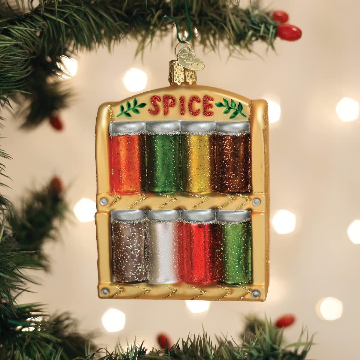 image:imageOld World Christmas Morton Salt Can Glass Blown Ornament for Christmas Tree Handcrafted Holiday Decoration Food CollectionSpice Rack