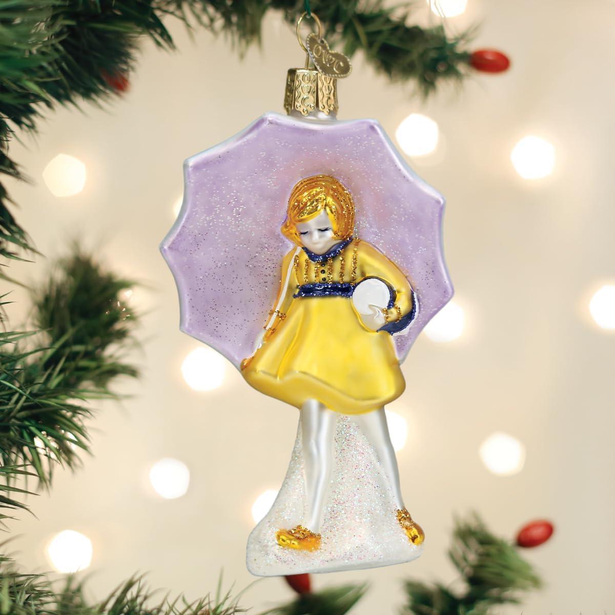 image:imageOld World Christmas Morton Umbrella Girl Glass Blown Ornament for Christmas Tree Handcrafted Holiday Decoration Kitchen Collection