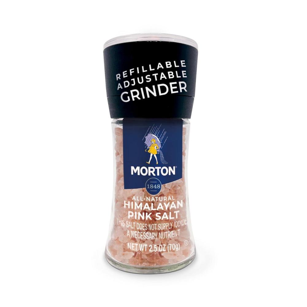 image:imageMorton AllNatural Himalayan Pink Salt Extra Coarse 9 oz Grinder Refill 6Pack for Cooking amp Seasoning25 Ounce Pack of 6