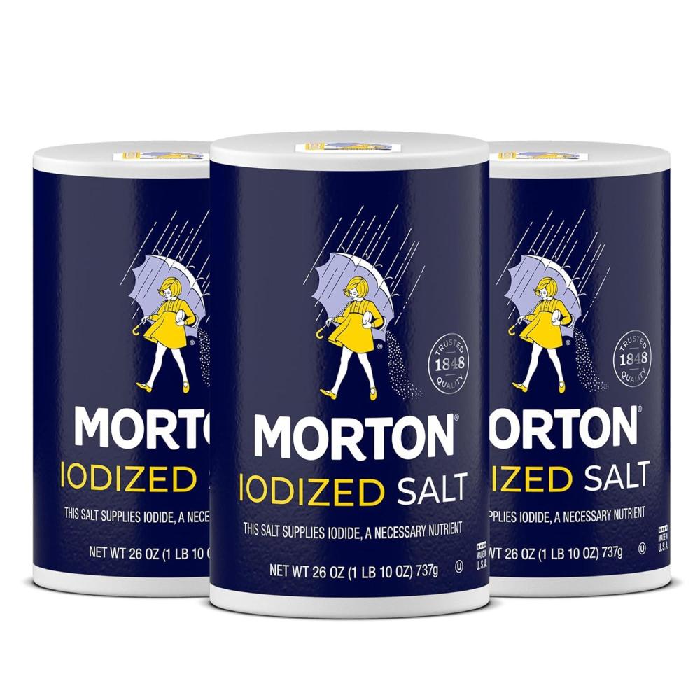 image:imageMorton Iodized Salt AllPurpose 26 oz 2Pack AllPurpose Perfect for Cooking amp Table Use26 Ounce Pack of 3