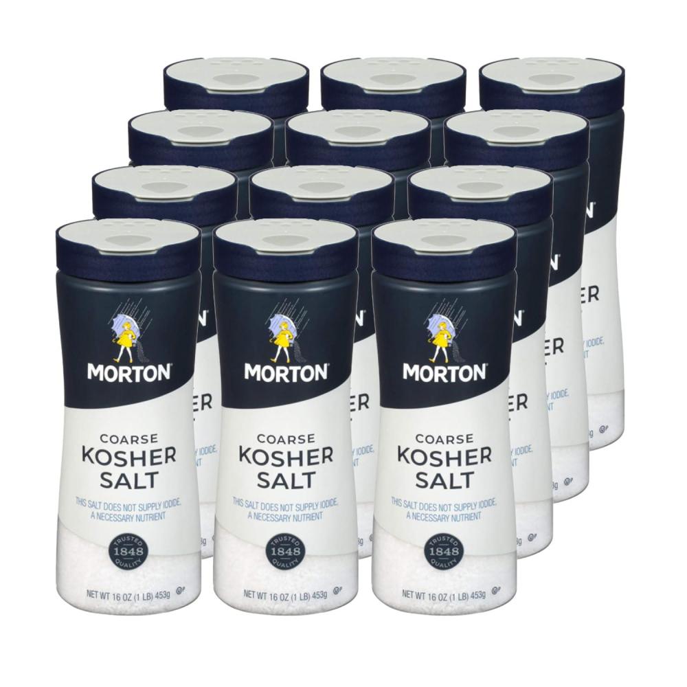 image:imageMorton Kosher Salt Coarse 16 oz 6PackIdeal for Cooking amp Baking16 Ounce Pack of 12