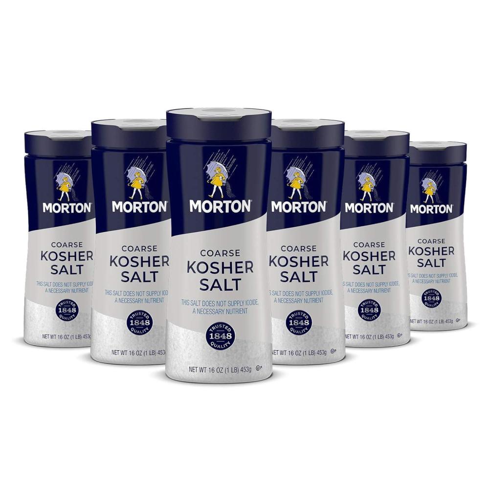 image:imageMorton Kosher Salt Coarse 16 oz 6PackIdeal for Cooking amp Baking16 Ounce Pack of 6