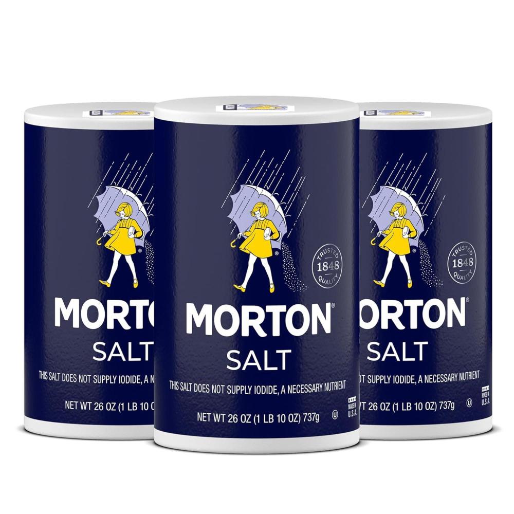 image:imageMorton Plain Salt 26 oz 2Pack AllPurpose NonIodized Salt Perfect for Cooking amp Table Use26 Ounce Pack of 3