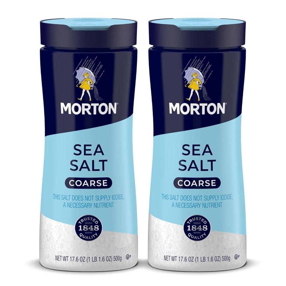image:imageMorton Sea Salt Coarse 176 oz 2Pack AllNatural Perfect for Cooking amp Finishing176 Ounce Pack of 2