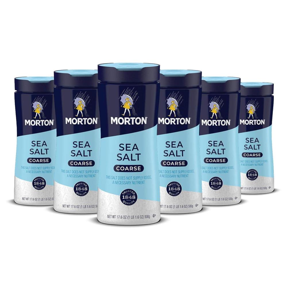 image:imageMorton Sea Salt Coarse 176 oz 2Pack AllNatural Perfect for Cooking amp Finishing293 Ounce Pack of 6