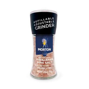 Morton All-Natural Himalayan Pink Salt, Extra Coarse, (9 oz), Grinder Refill, 6-Pack, for Cooking & Seasoning(2.5 Ounce (Pack of 1))