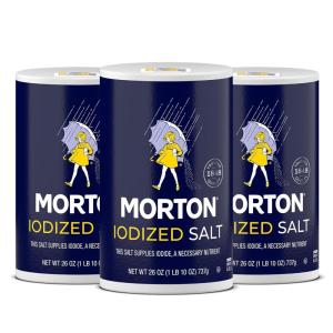 Morton Iodized Salt, All-Purpose, (26 oz), 2-Pack – All-Purpose, Perfect for Cooking & Table Use(26 Ounce (Pack of 3))