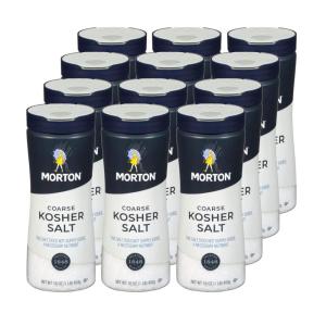 Morton Kosher Salt, Coarse (16 oz), 6-Pack,Ideal for Cooking & Baking(16 Ounce (Pack of 12))
