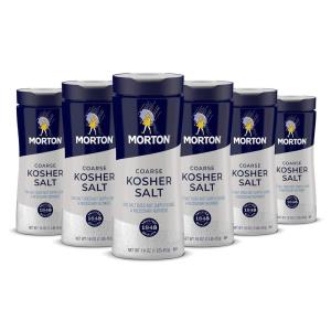 Morton Kosher Salt, Coarse (16 oz), 6-Pack,Ideal for Cooking & Baking(16 Ounce (Pack of 6))