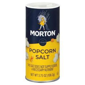 Morton Popcorn Salt, (3.75 oz), 2-Pack, Perfect for Popcorn & Seasoning(3.75 Ounce (Pack of 12))