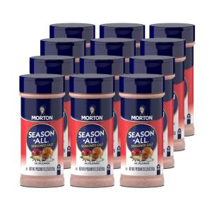 Morton Season-All Seasoned Salt, (3.25 oz), 12-Pack, Great for Cooking, Seasoning & Flavoring(3.25 Ounce (Pack of 12))