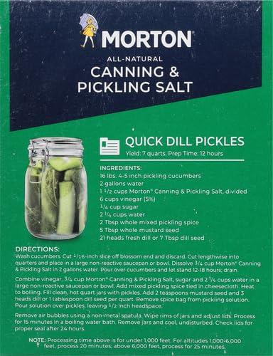 image:imageMorton box Canning and Pickling Salt 4 Lb Box Canning and Pickling Salt 4 Pound64 Ounce Pack of 2