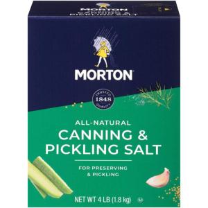 Morton box Canning and Pickling Salt 4 Lb Box, Canning and Pickling Salt, 4 Pound(64 Ounce (Pack of 1))