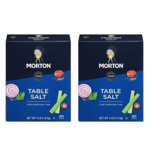 Morton Table Salt, 4lb Box, 2 Pack