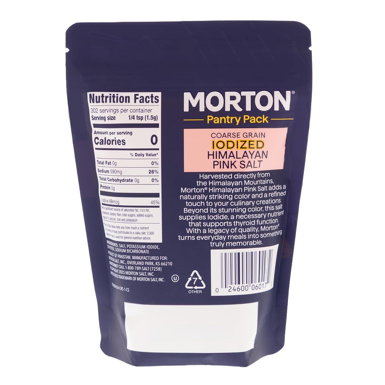 image:imageMorton Iodized Himalayan Pink Coarse Salt 1lb Resealable Pouch