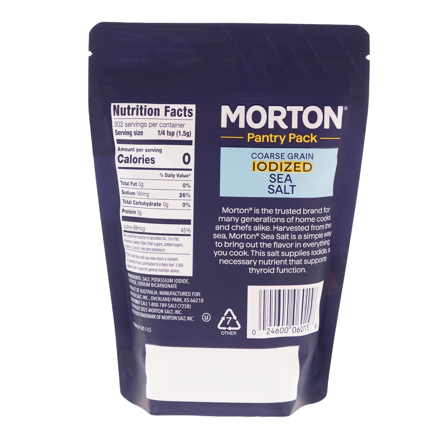 image:imageMorton Iodized Sea Salt Coarse 1lb Resealable Pouch