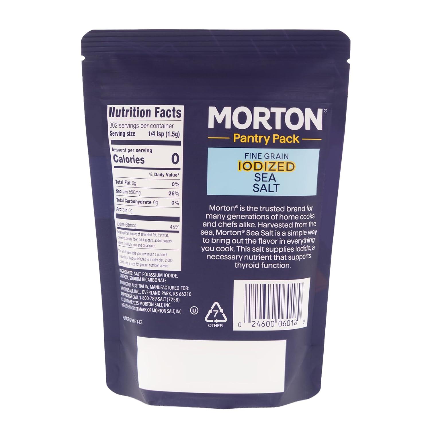 image:imageMorton Iodized Sea Salt Fine 1lb Resealable Pouch