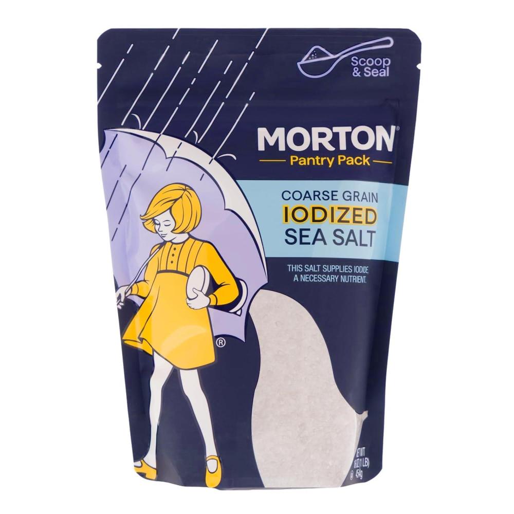 image:imageMorton Iodized Sea Salt Coarse 1lb Resealable Pouch
