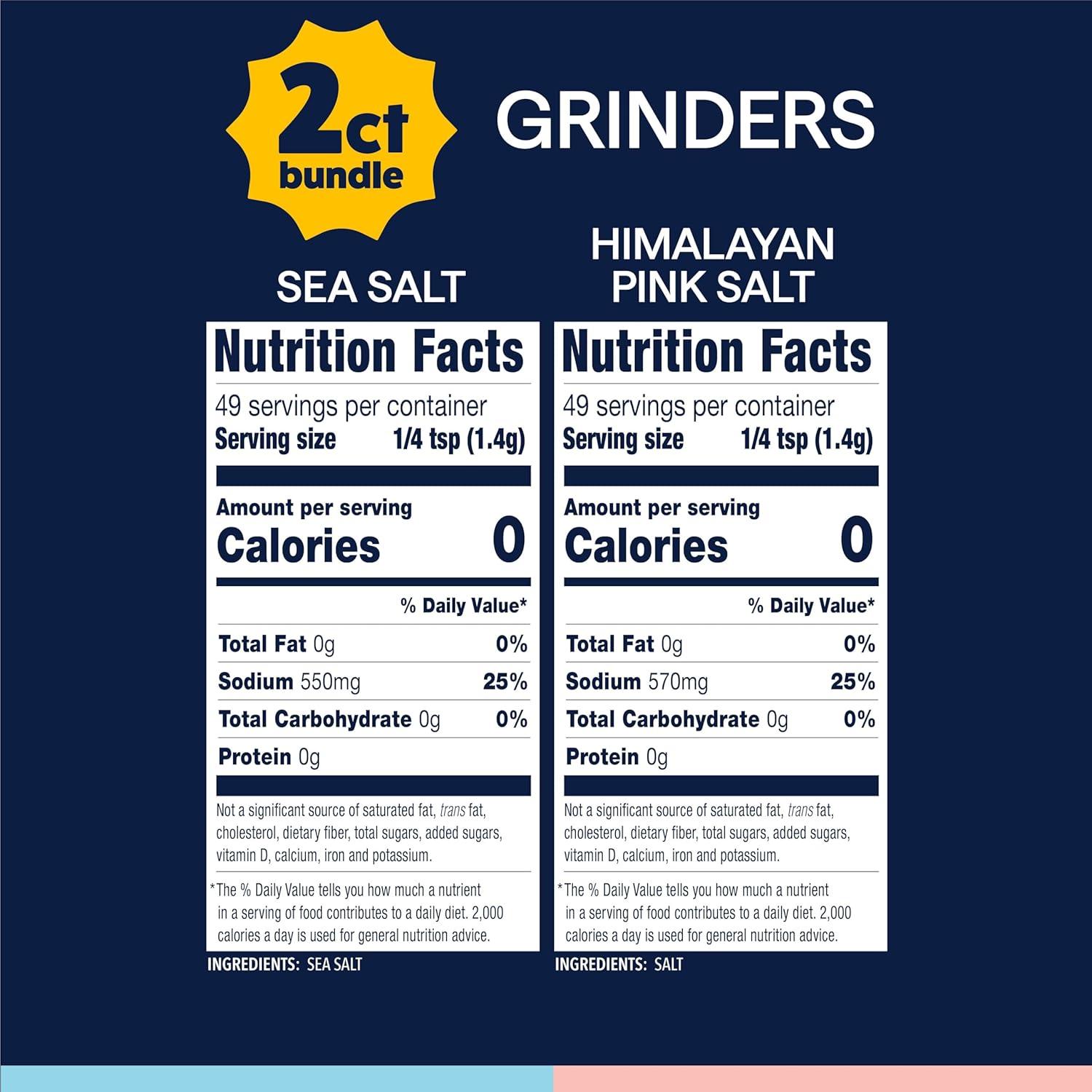 image:imageMorton Salt Grinders 2Piece Bundle Set Sea Salt 25oz amp Pink Salt 25oz